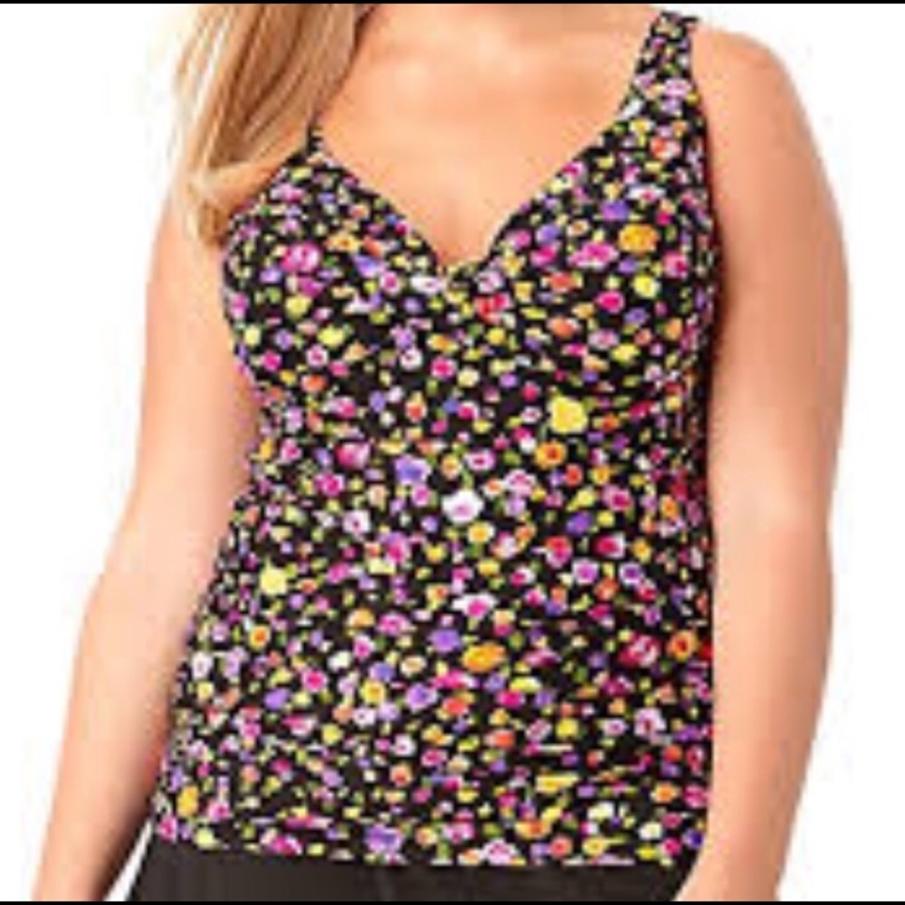 20W Anne Cole Tankini Top NWT